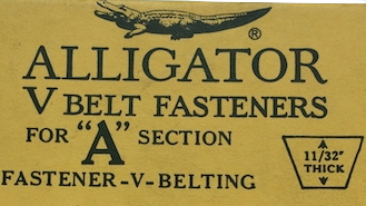 Alligator V Belt fasteners 　ベルト