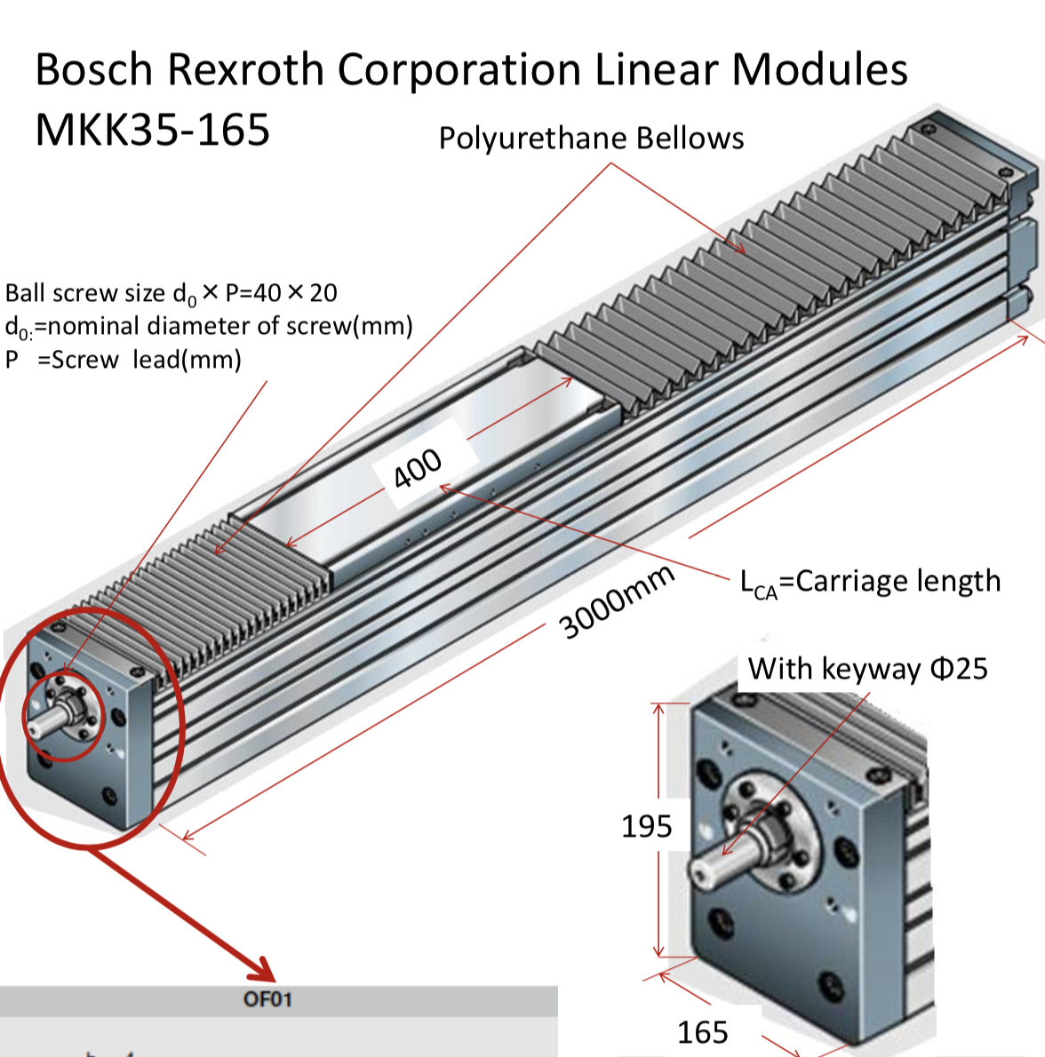 特注Bosch Rexroth Linearmodul MKK 165 NN 2