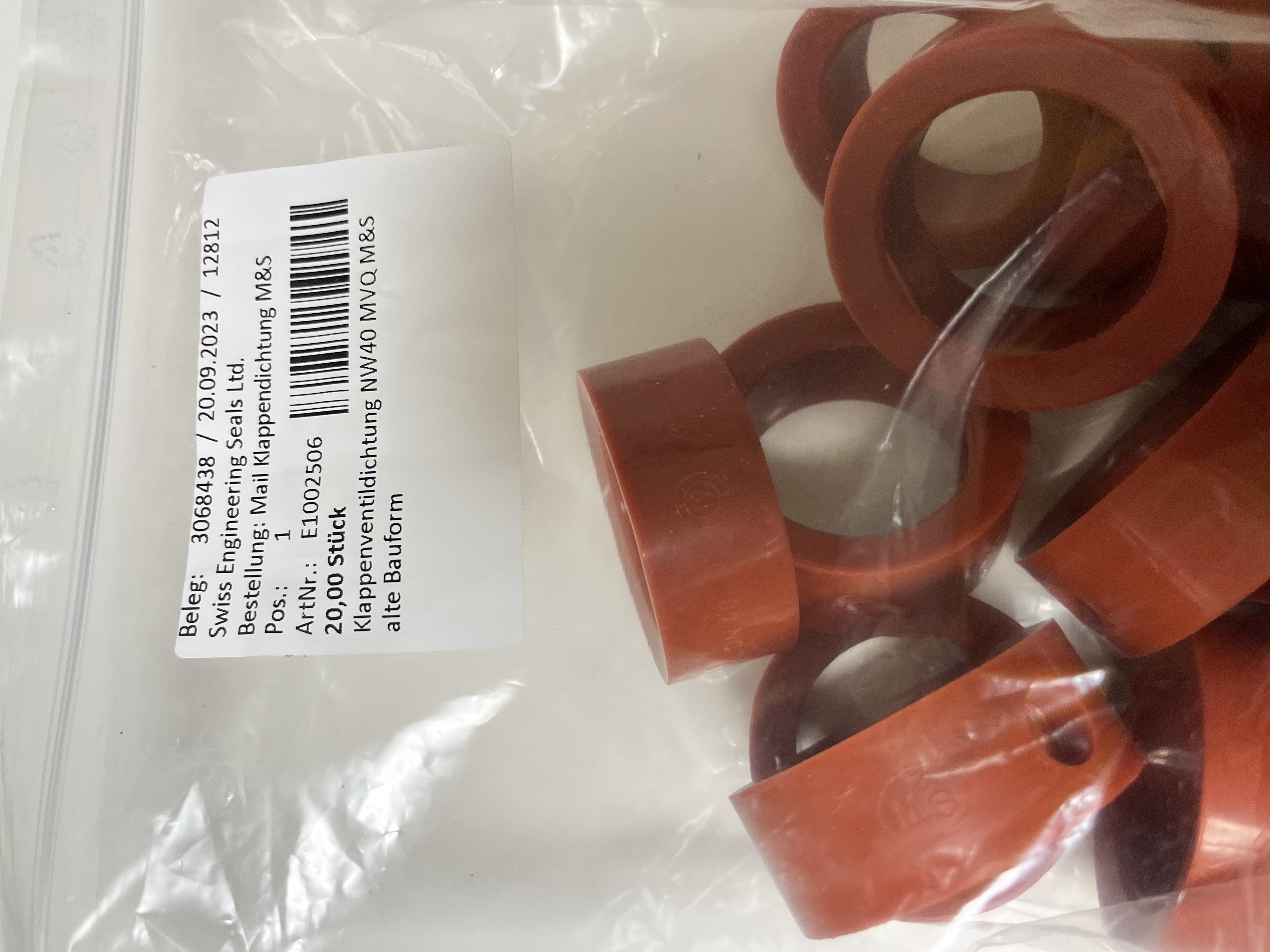 M&S  Klappenventile  Butterfly seals gasket packing