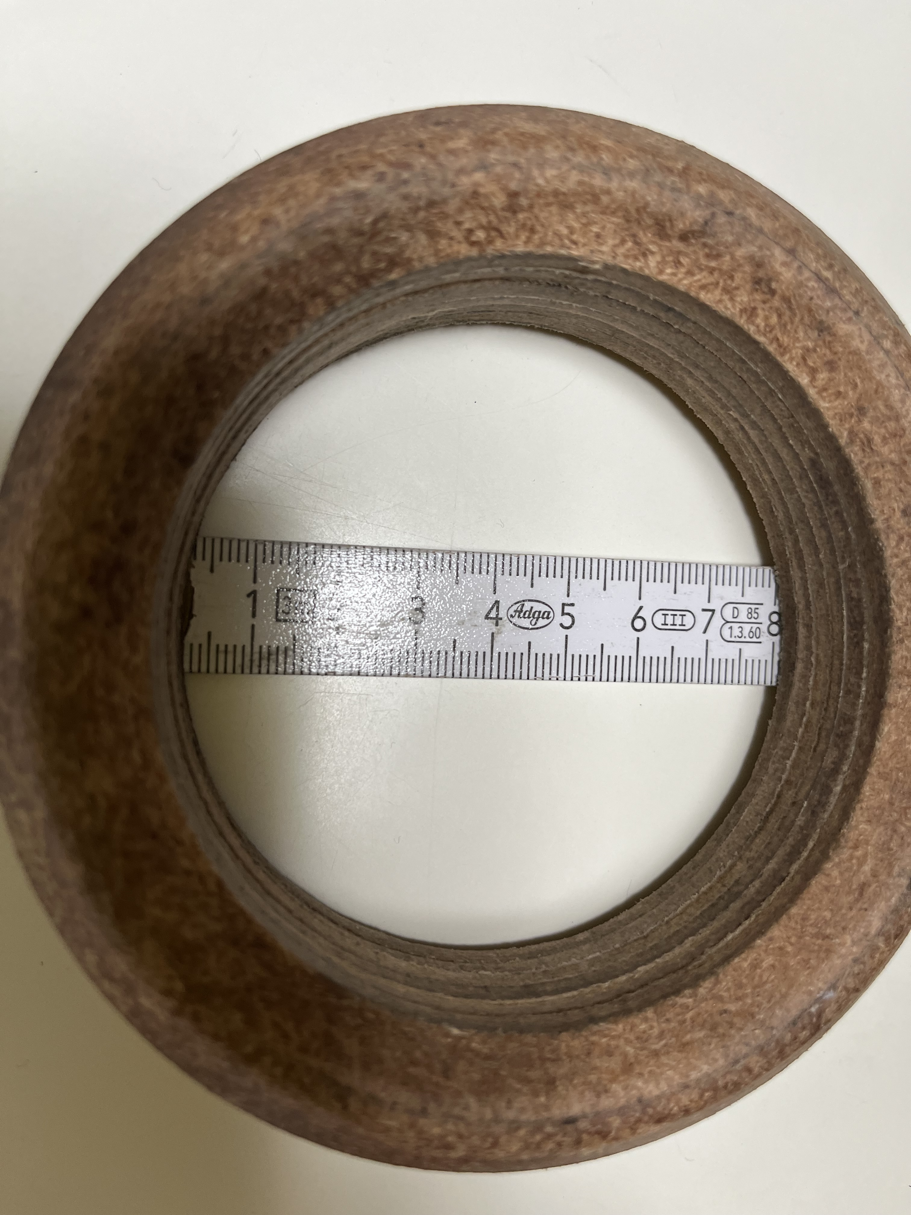 牛革　パッキン　80 x 110 x W=15mm; t=3mm   